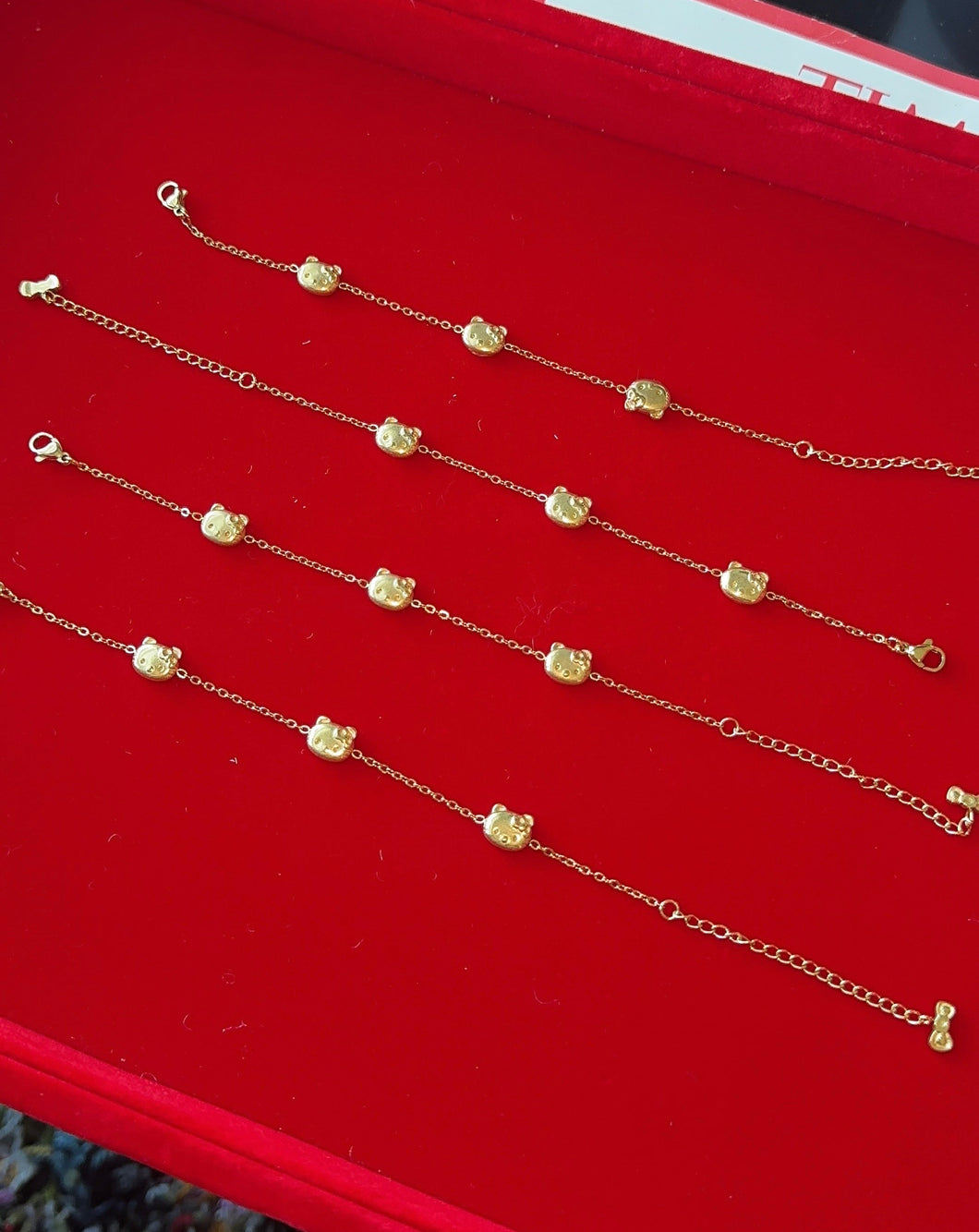 24K Kitty Anklet