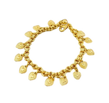 Load image into Gallery viewer, 24K Heart Charm Bracelet
