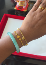 Load image into Gallery viewer, 24K Mini Cuban Clover Bracelet
