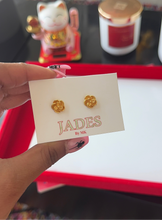 Load image into Gallery viewer, 24K Rose Earrings
