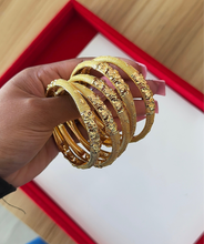 Load image into Gallery viewer, 24K Flower Bangle
