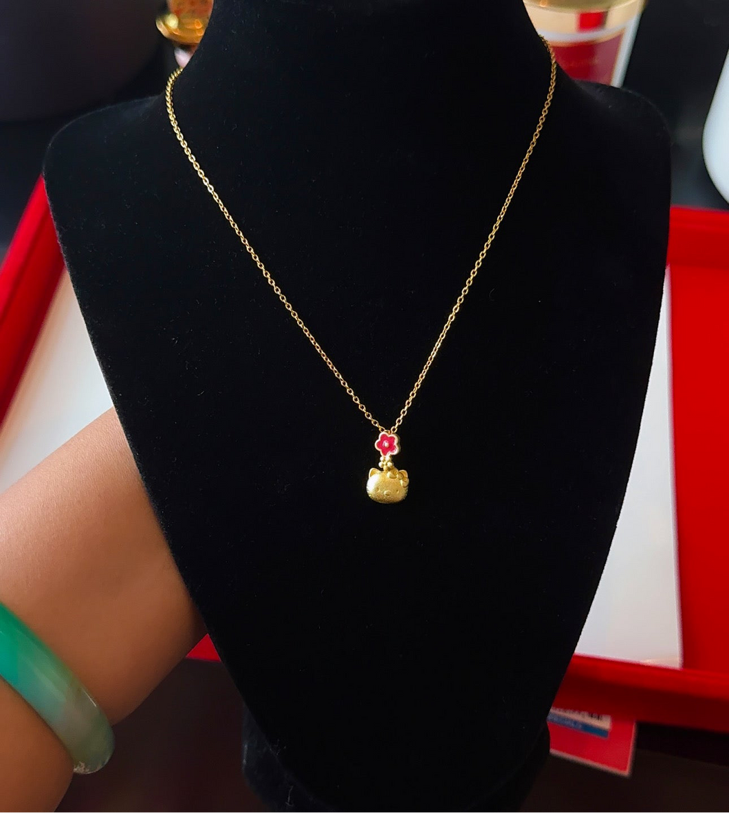 24K Kitty Necklace