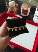 Load image into Gallery viewer, 24K Heart Charm Bracelet
