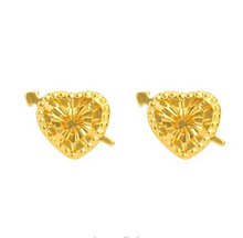 Load image into Gallery viewer, 24K Heart &amp; Bow Earrings
