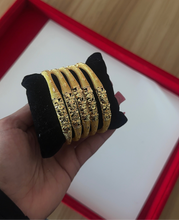 Load image into Gallery viewer, 24K Flower Bangle
