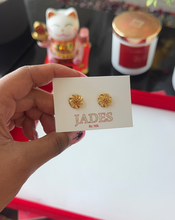 Load image into Gallery viewer, 24K Shine Flower Earrings
