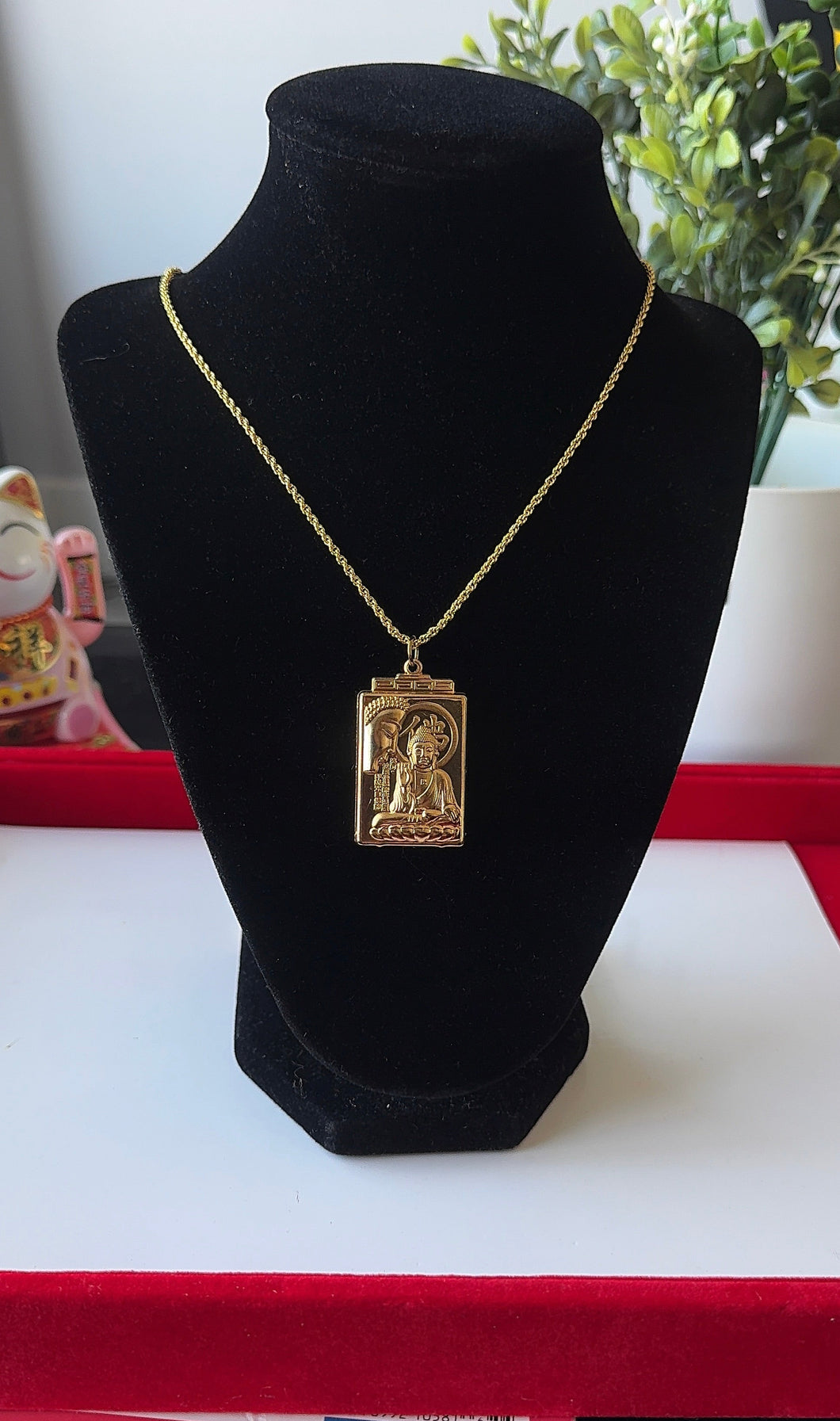 24k Dbl Buddha Necklace