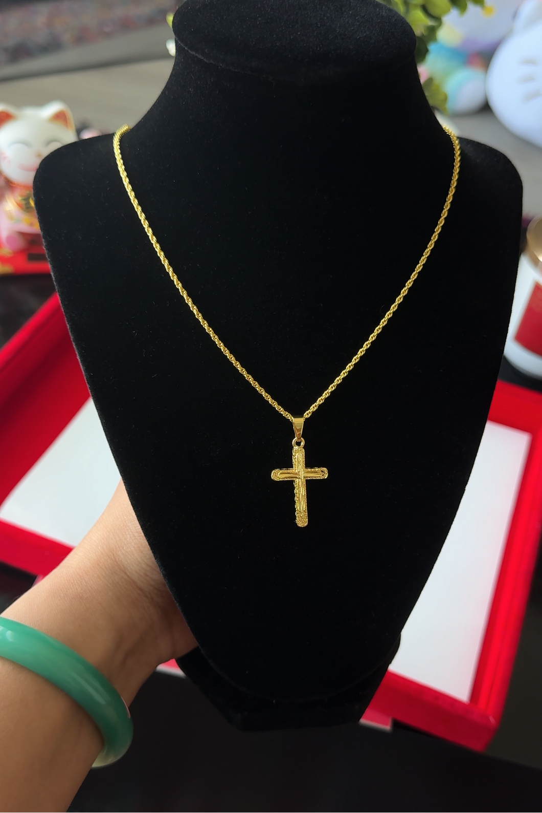 24K Cross Necklace