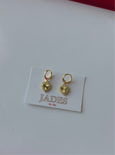Load image into Gallery viewer, 24K Heart Hoop Earrings
