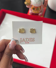 Load image into Gallery viewer, 18K HK Face Earrings

