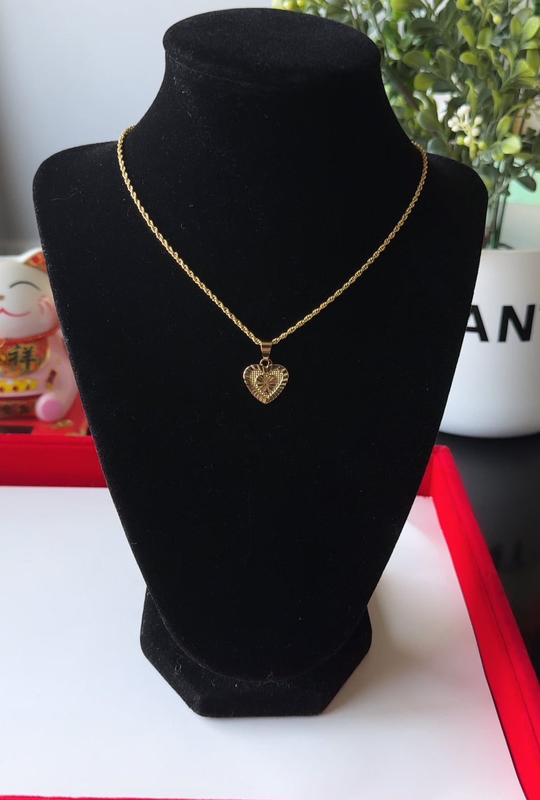 24K Heart Necklace