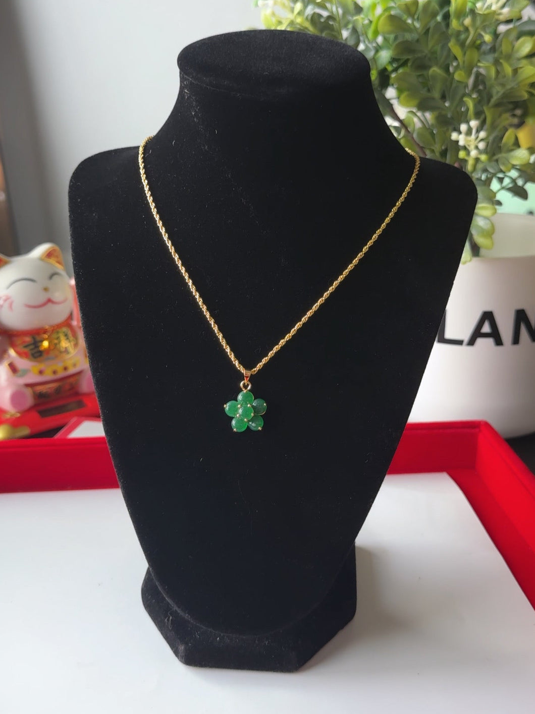 Jade Flower Necklace