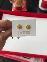 Load image into Gallery viewer, 24K Diamond Flower Earrings
