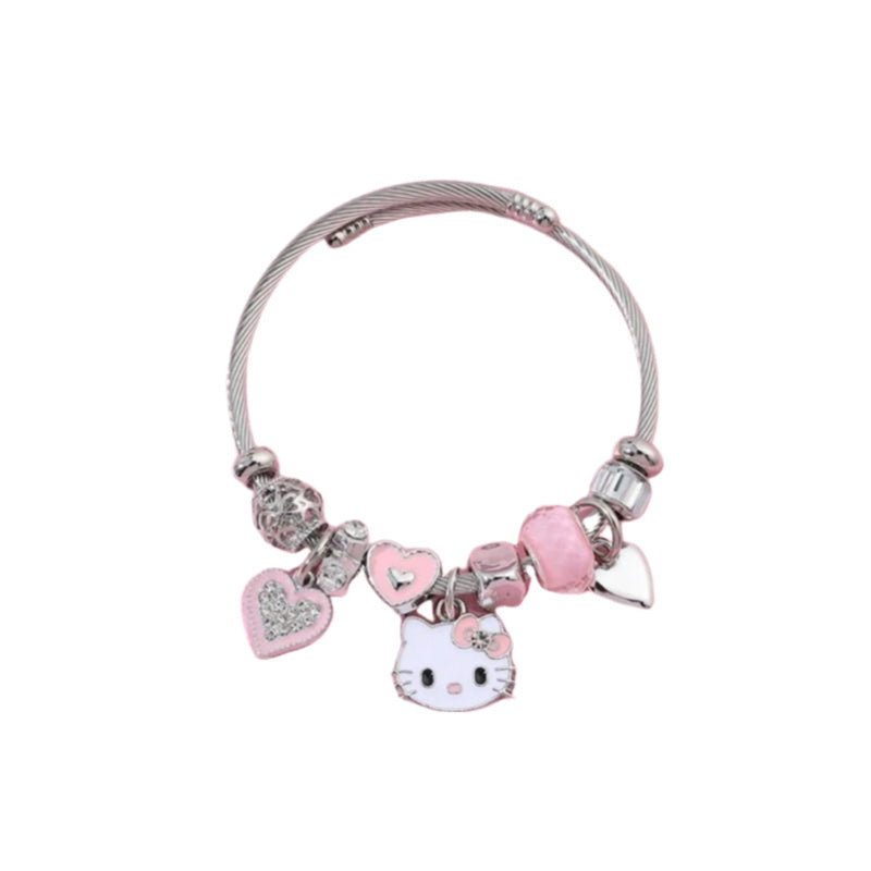 Hello Kitty Bangle (Silver)