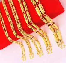 Load image into Gallery viewer, 24K Hexagon Necklace
