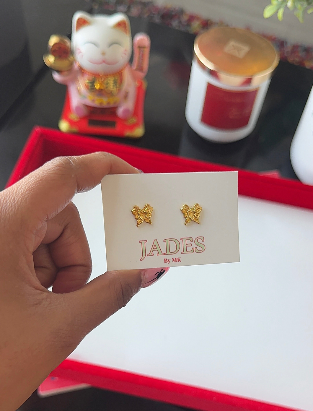 24K Butterfly Earrings
