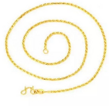 Load image into Gallery viewer, 24K Thin Twisted Chain
