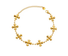 Load image into Gallery viewer, 24K Cross Bracelet
