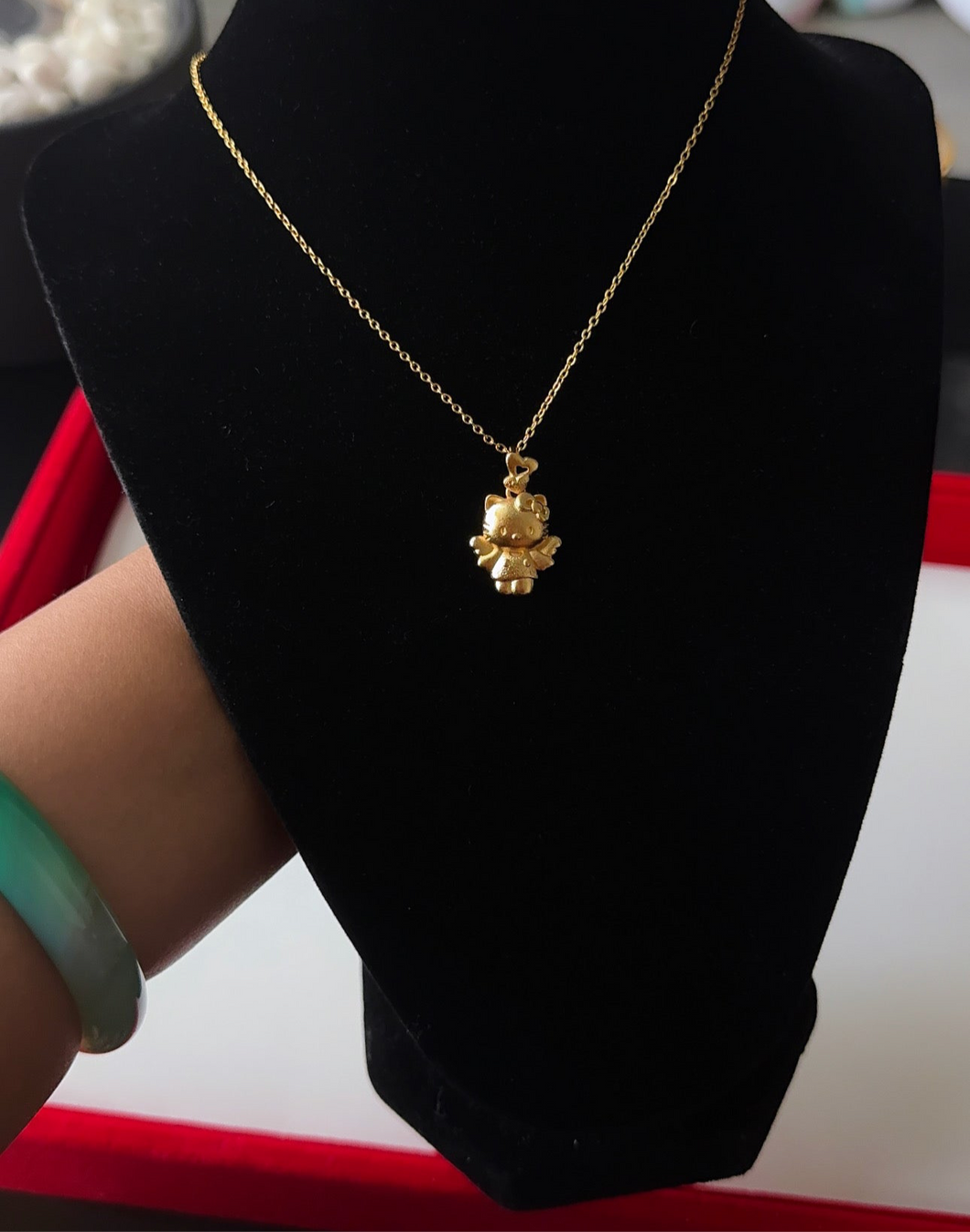 24K Kitty Wing Necklace