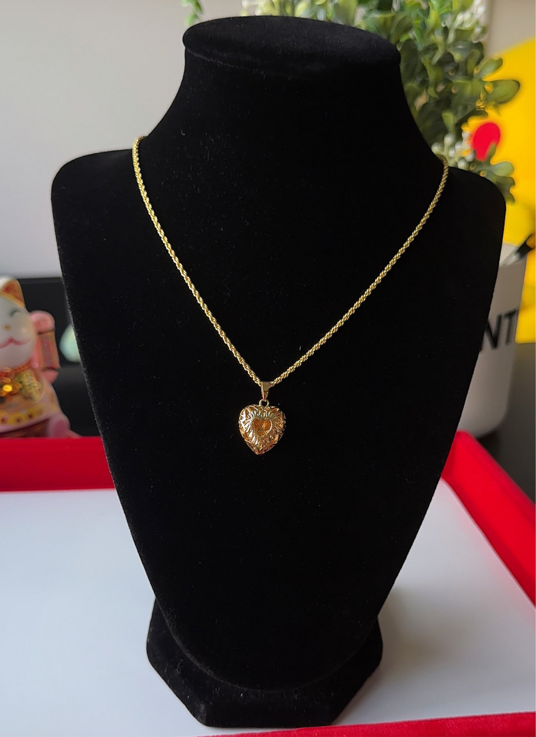 24K Heart Rounded Necklace