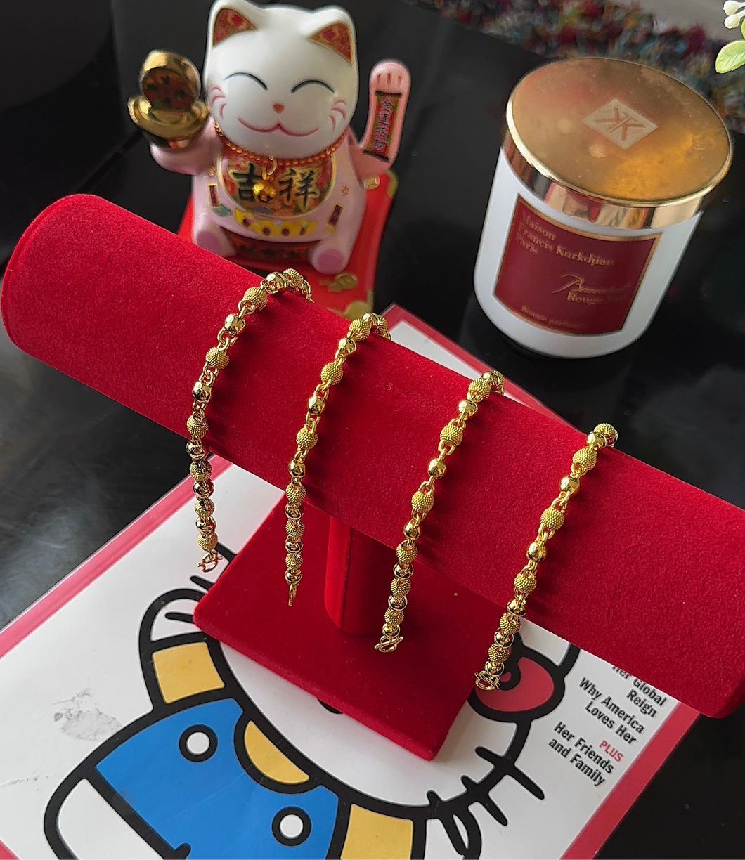 24K Beaded Bracelet