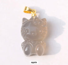 Load image into Gallery viewer, Hello Kitty Jade Necklace
