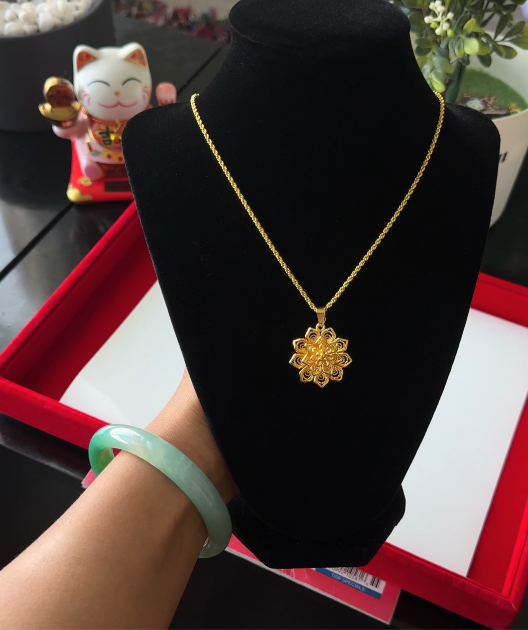 24K Big Flower Necklace