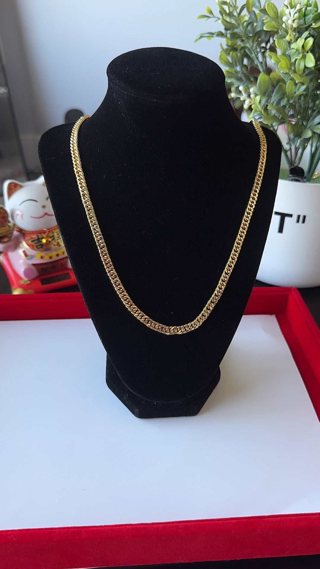 24K Thin Cuban Chain