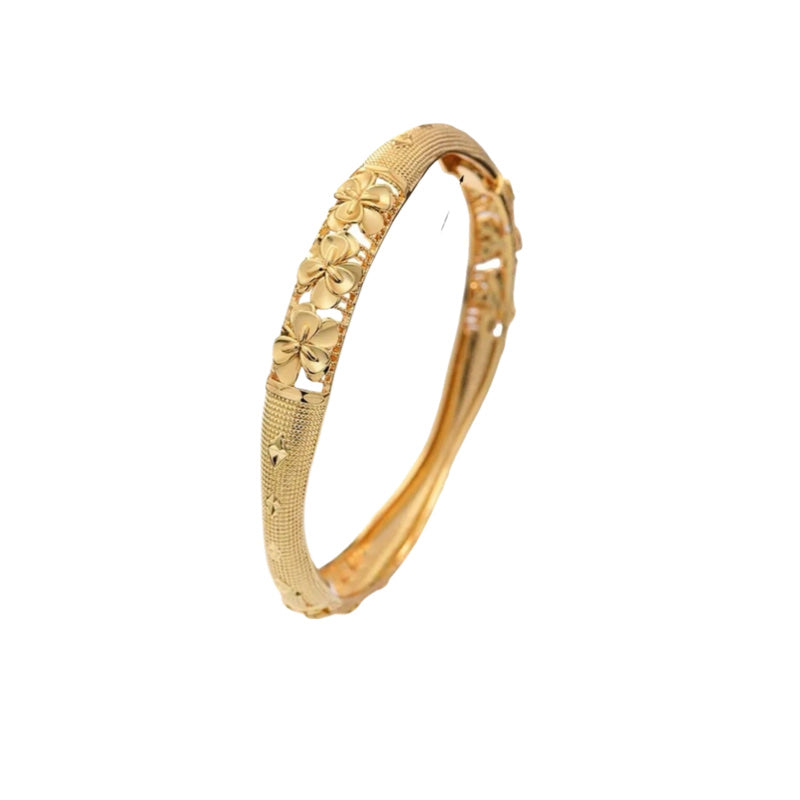 24K Flower Bangle