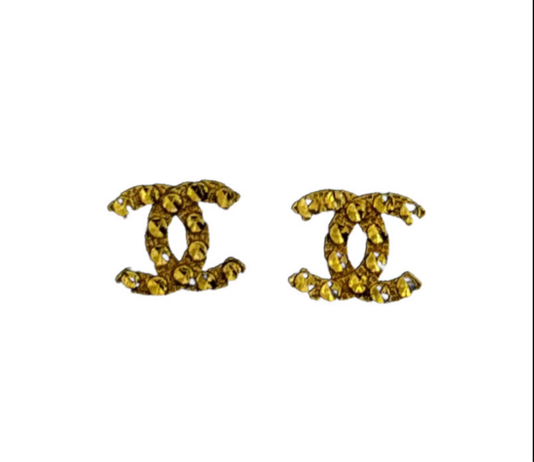 24K Double C Earrings