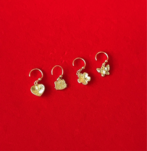 Load image into Gallery viewer, 24K Dangle Nose Hoops

