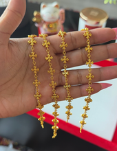 Load image into Gallery viewer, 24K Cross Bracelet
