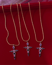 Load image into Gallery viewer, Rainbow Cross Necklace
