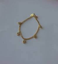 Load image into Gallery viewer, 24K Mini Cuban Heart Charm Bracelet
