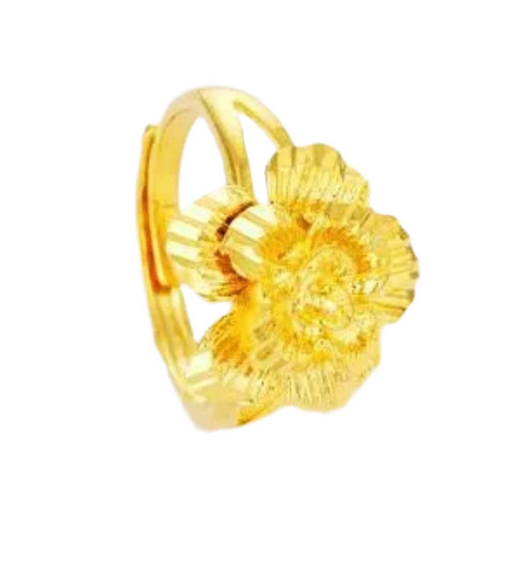 24K Mink Flower Ring