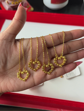 Load image into Gallery viewer, 24K Rose Heart Necklace
