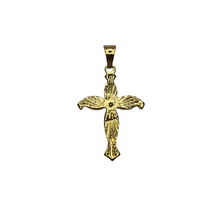 Load image into Gallery viewer, 24K Wavy Cross Necklace
