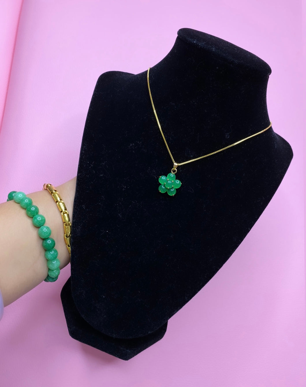 Jade Flower Necklace