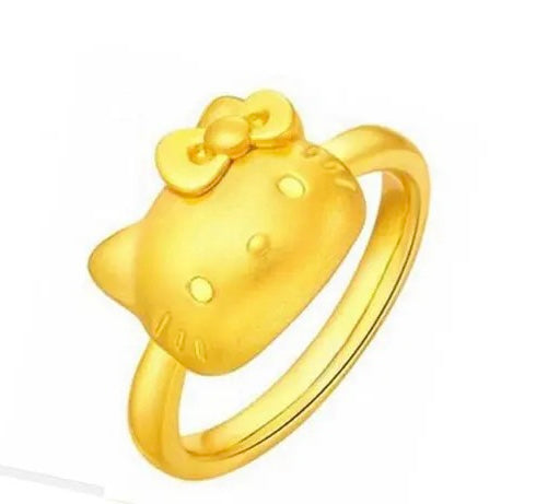 24K Hello Kitty Ring