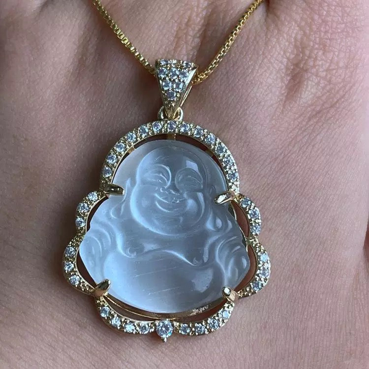 Big on sale buddha necklace