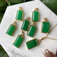 Load image into Gallery viewer, Jade Rectangle Necklace
