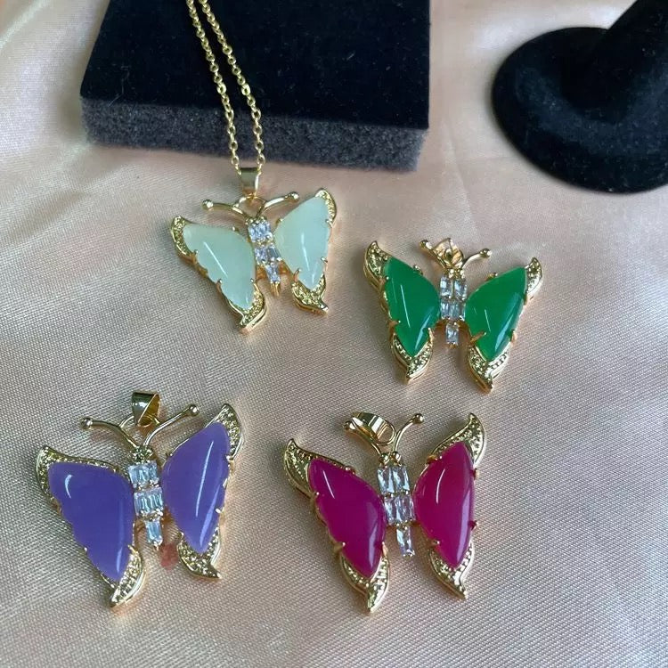 Big on sale butterfly necklace