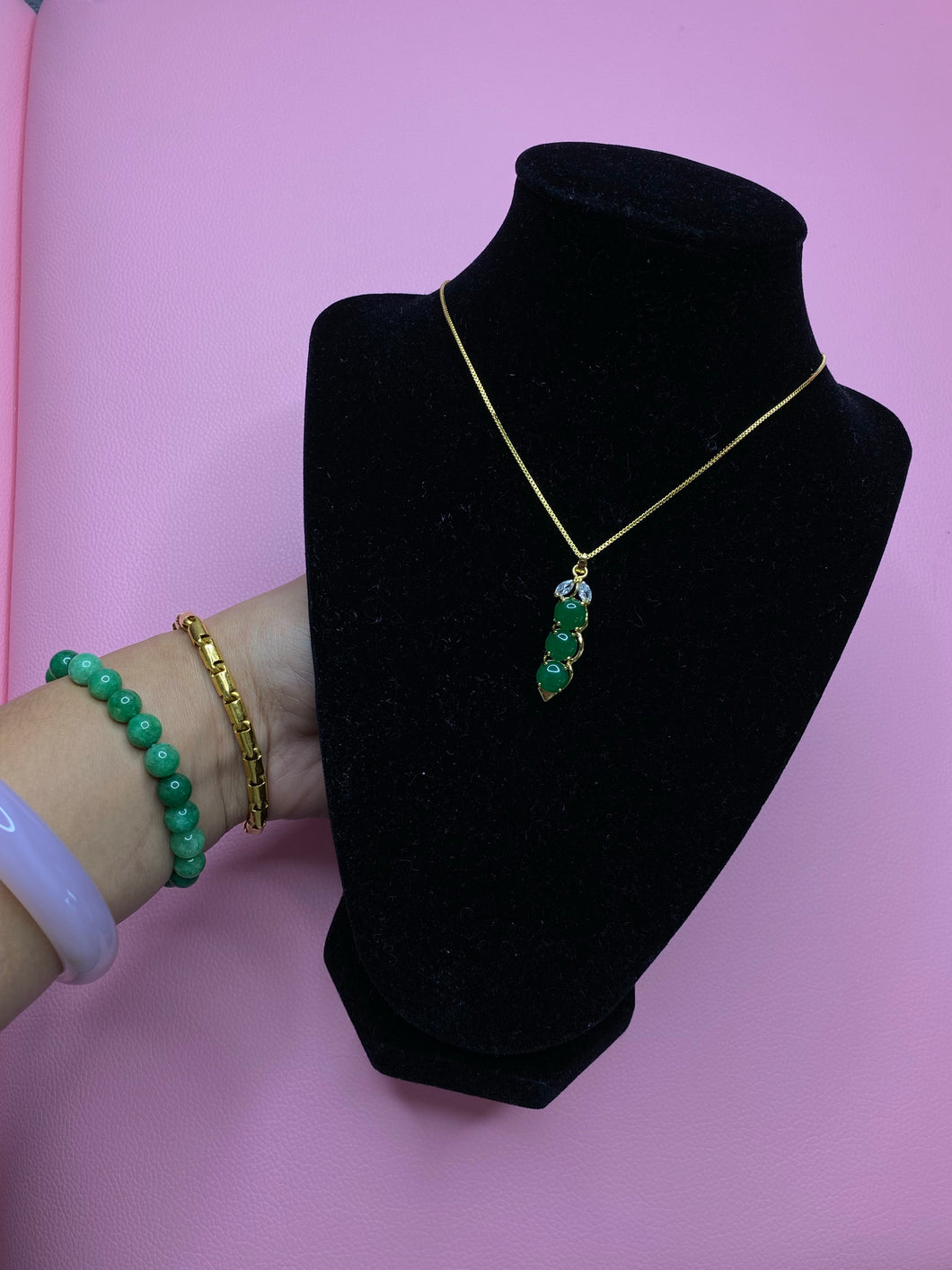 Jade Bean Necklace
