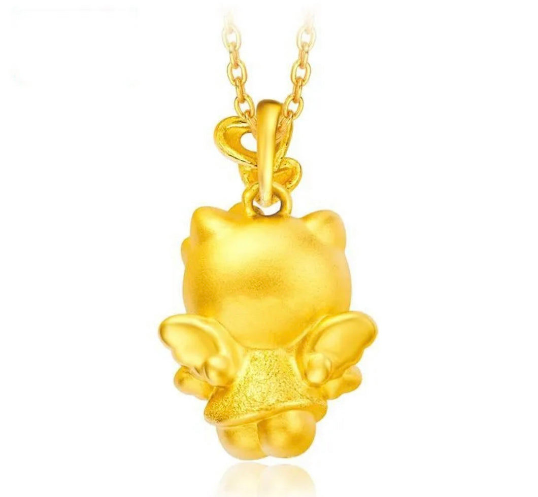 24K Hello Kitty Wing Necklace